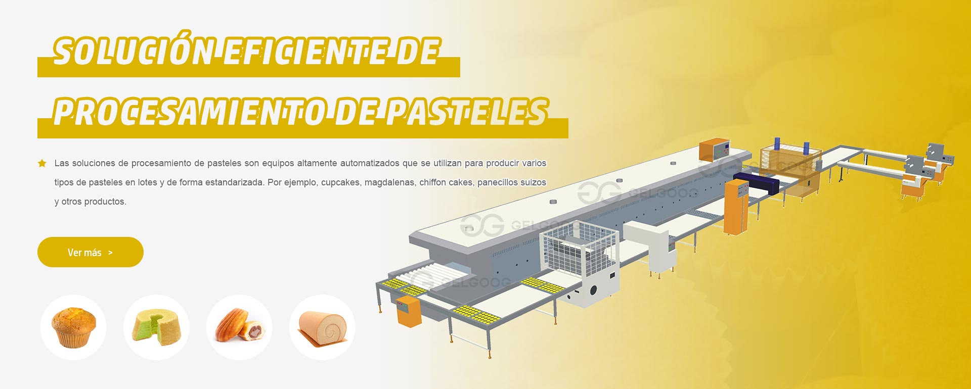 Línea de producción de cupcakes