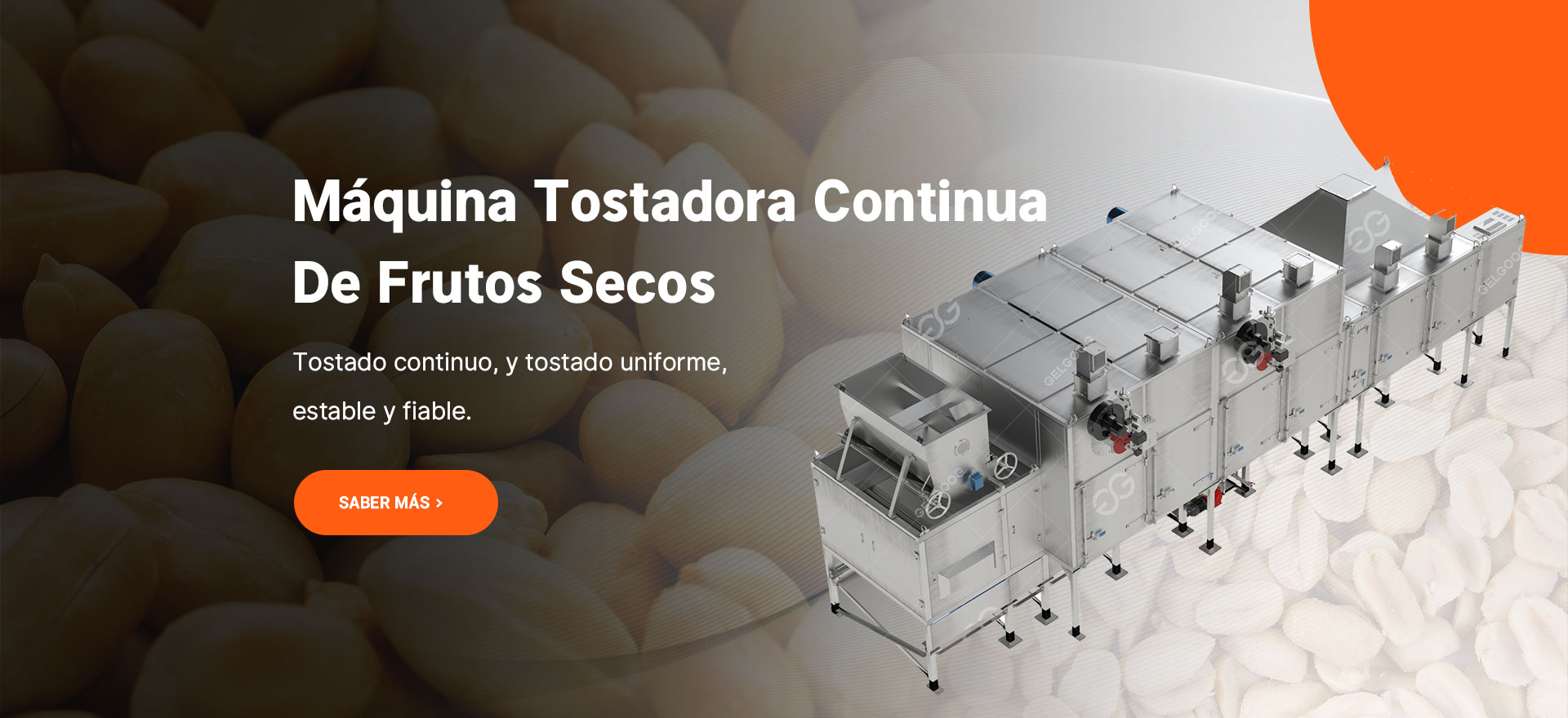 Máquina Tostadora Continua De Frutos Secos