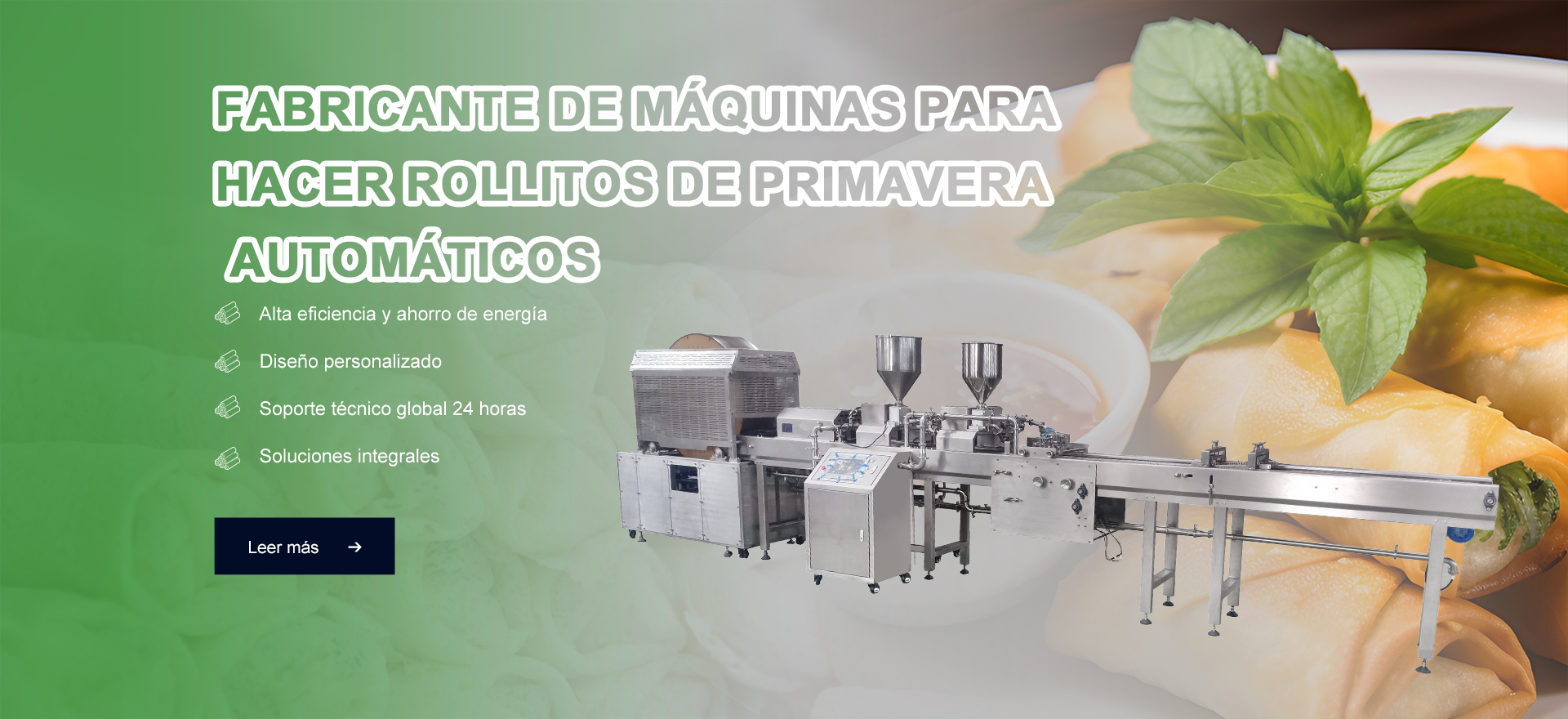 Fabricante profesional de máquinas para hacer rollitos de primavera
