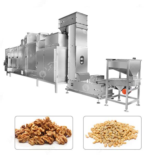 Linha de produção de torra de nozes na China