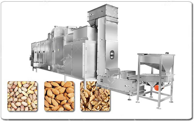 Linha de produção de torrefação de nozes na China.jpg