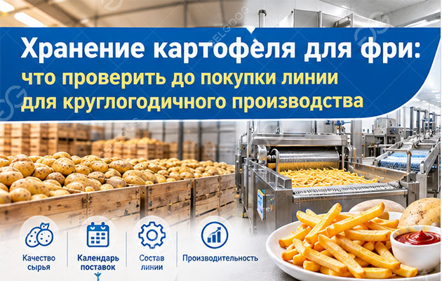Хранение картофеля для фри: что проверить до покупки линии