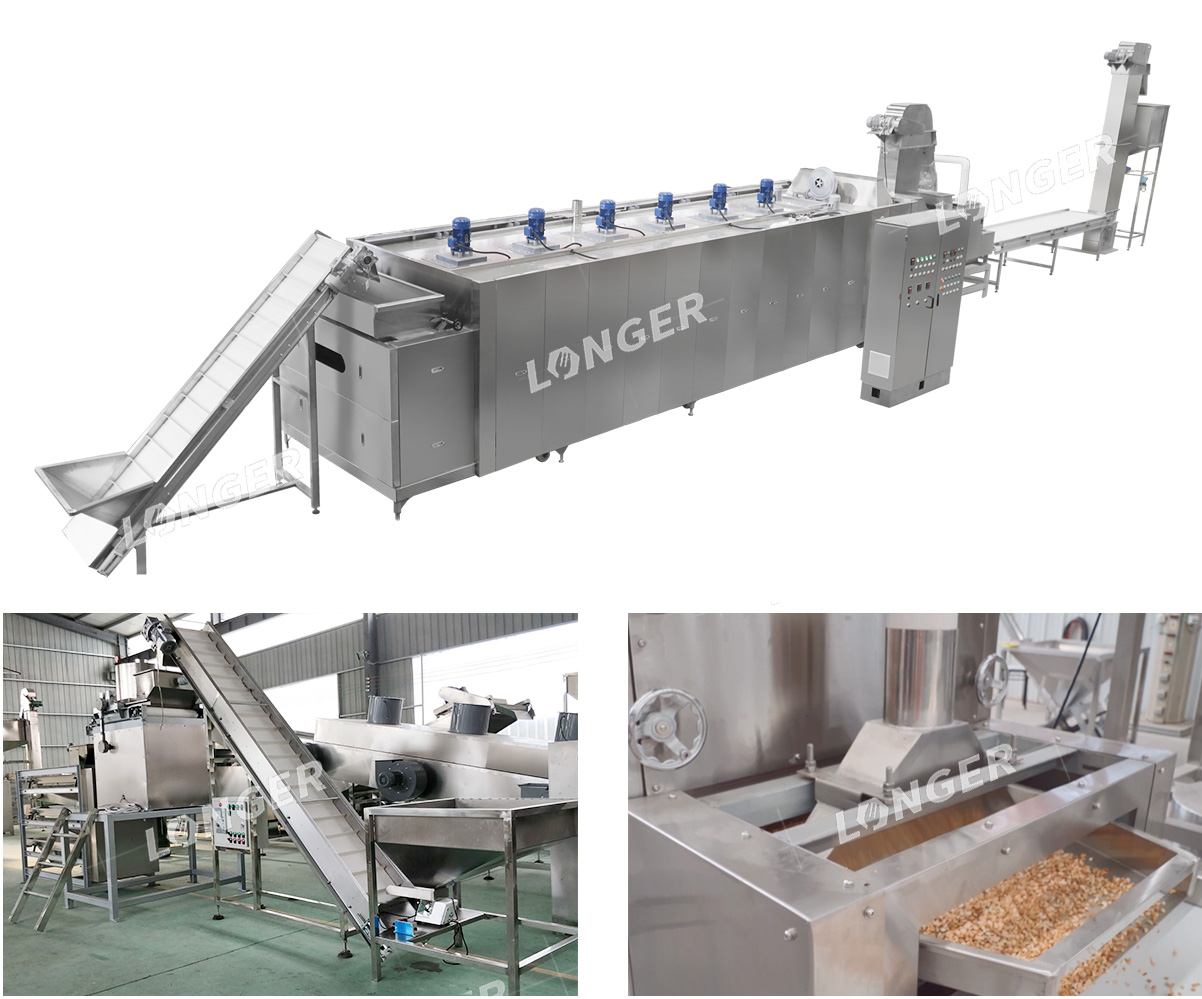 Peanut Roasting and Cutting Line 500kg/h