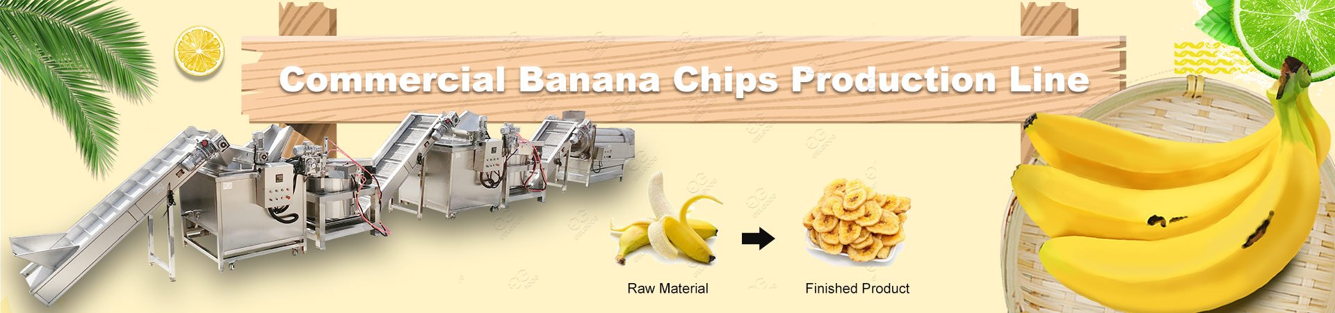 banana chips line