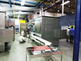 Linha de produção de cones de wafer na Indonésia