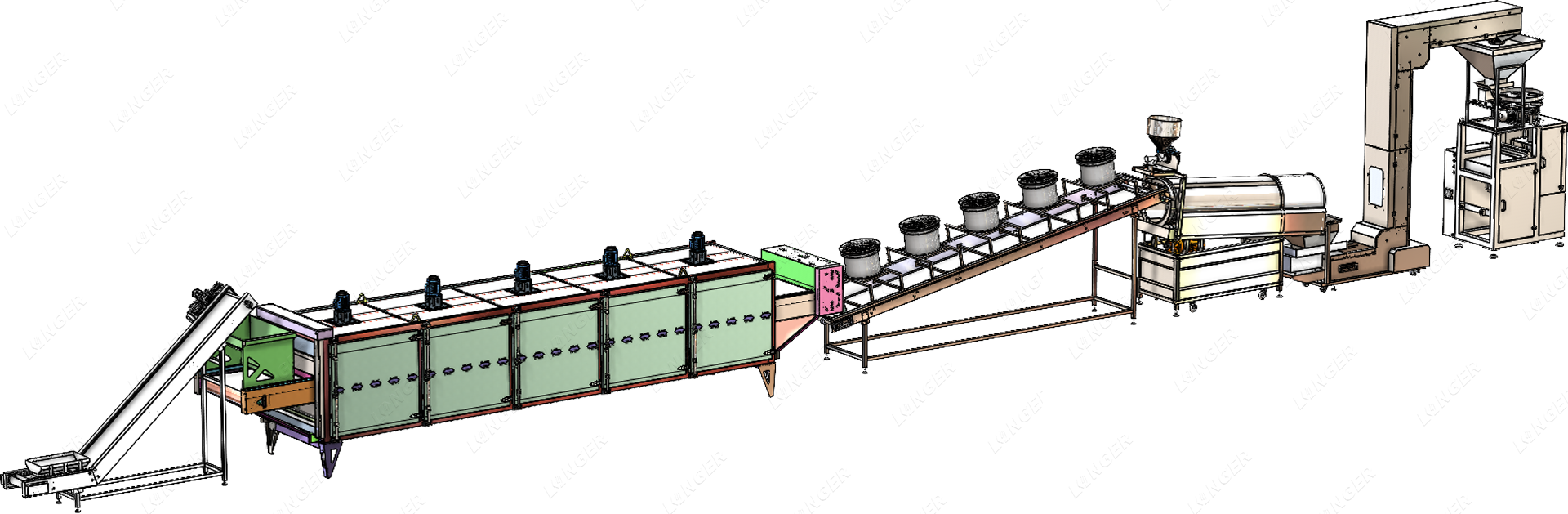 Automatic Roasted Nut Processing Solution