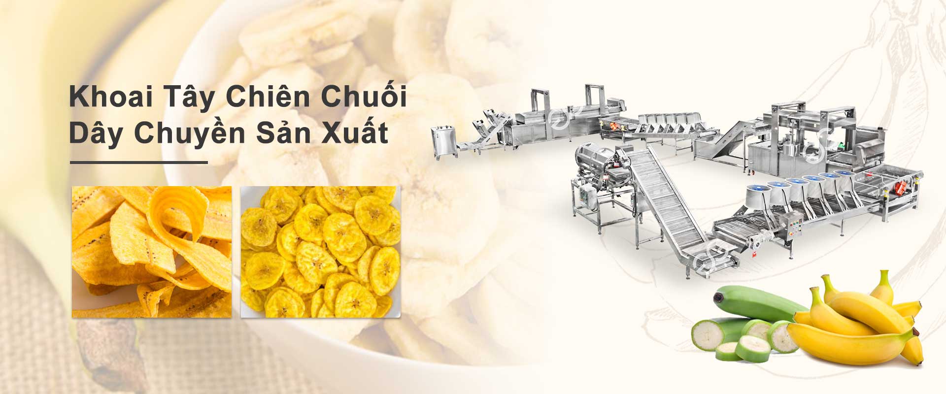 Máy chế biến chuối chiên