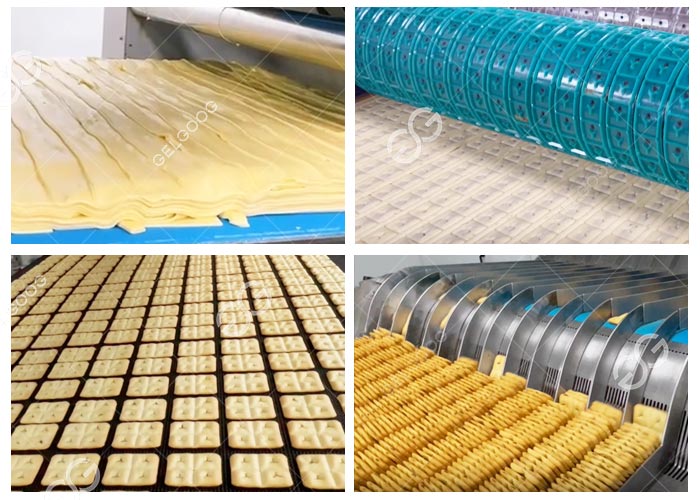 Proceso de producción de galletas en fábrica