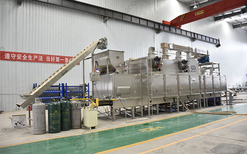 Continuous Cocoa Bean Roaster Machine