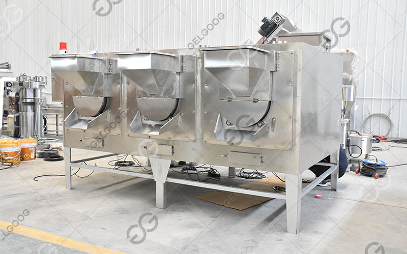 Three drum cocoa roaster