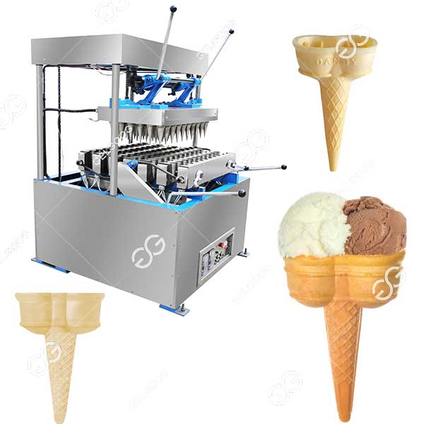 Small Desktop Double Head Ice Cream Cone Machine
