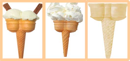 double ice cream cone machine