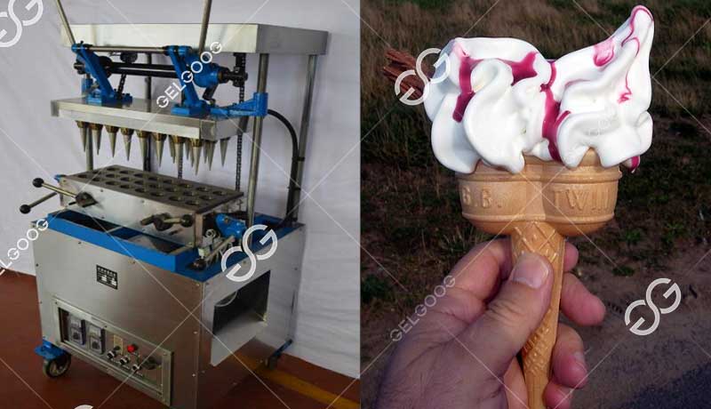 double ice cream cone machine