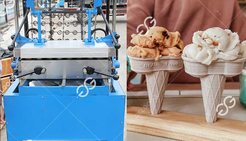 double ice cream cone machine