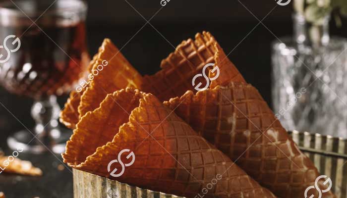 how do companies make ice cream cones