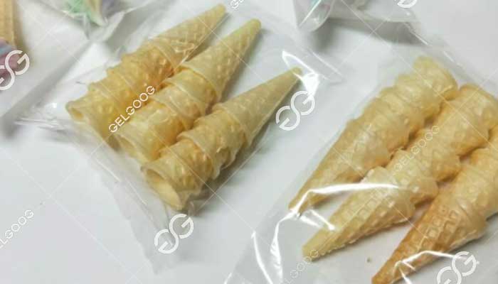 Proceso de producción de conos de helado