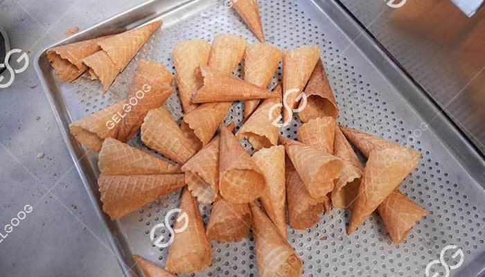 the process of making ice cream cones