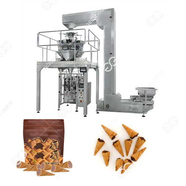 Mini Ice Cream Cone Packaging Machine Automatic Weighing