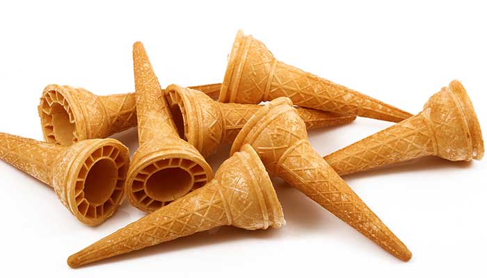 waffle cone baking process