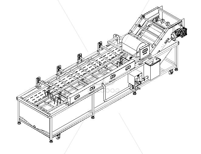 Bubble cleaning machine design drawing