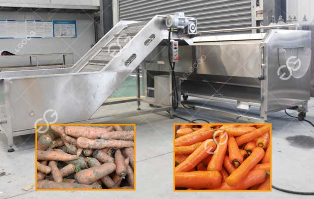 brush carrot washing and peeling machine for farm