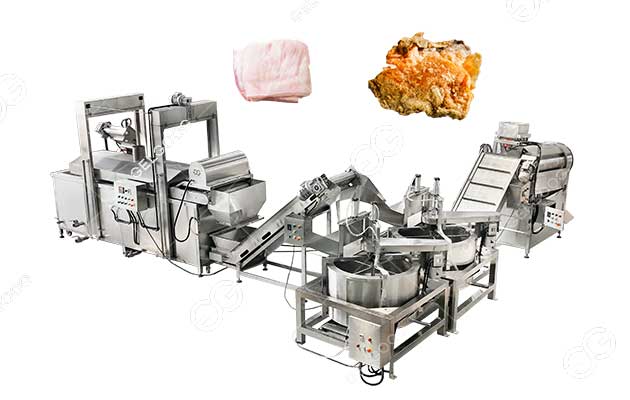 fried pork skin processing line