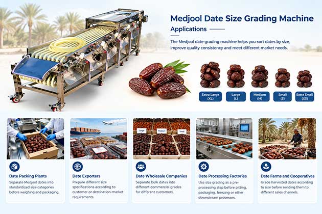 Medjool Date Size Grading Machine Applications