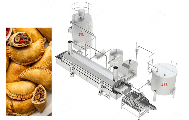Continuous Empanada Frying Machine