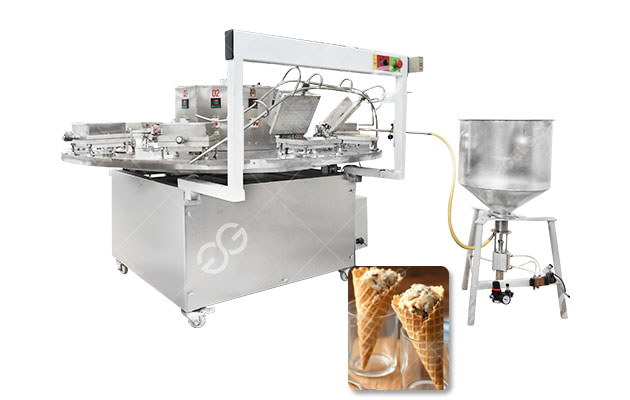 Máquina de fazer cones de waffle GDCD12 para capacidade média