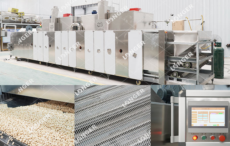 cocoa bean roasting and cooling machine