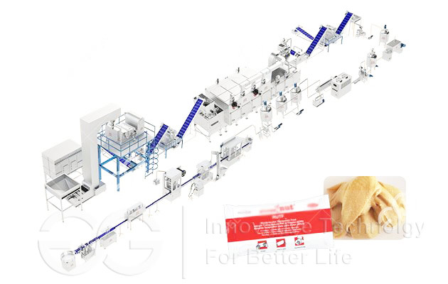 RUTF peanut butter production line overview