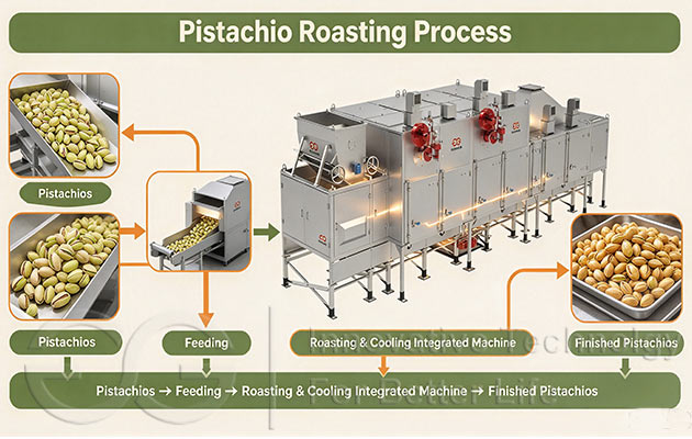 Pistachio Roasting Process