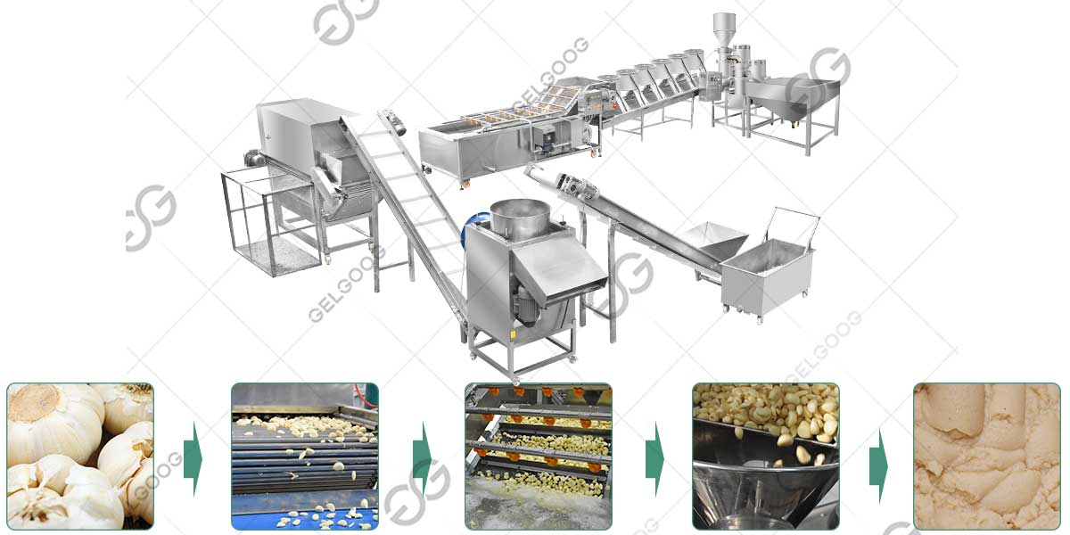 500kg/h Garlic Paste Production Line Plant Adjustable