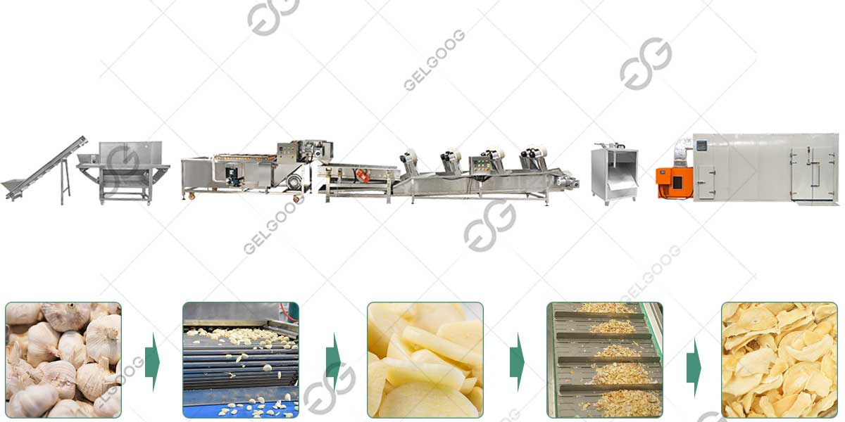 Dried Garlic Falkes Production Line Constant Temperature