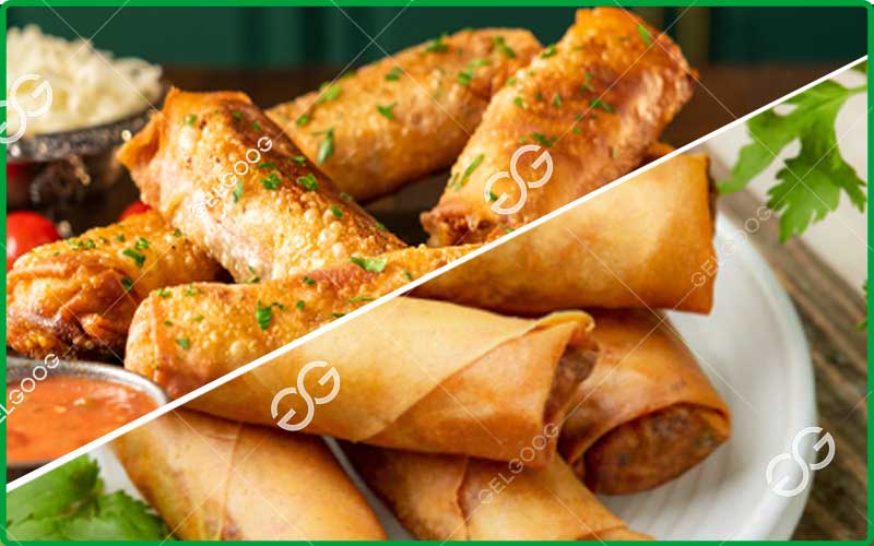 ما هو الفرق بين لفائف البيض ولفائف الربيع؟